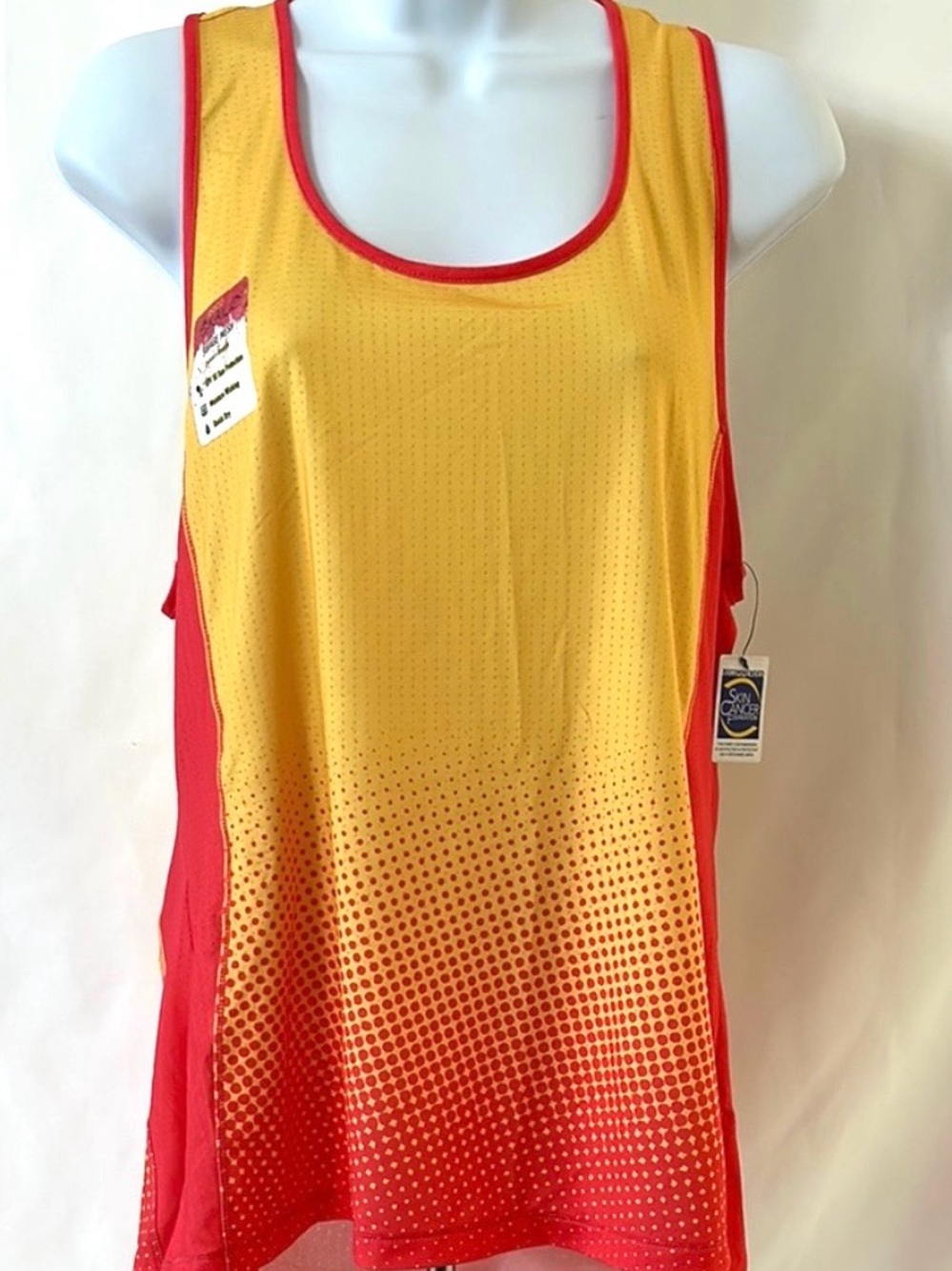 Kaile Women’s XL Yellow Orange T Back Performance Tank Top Quick Dry Sportswear